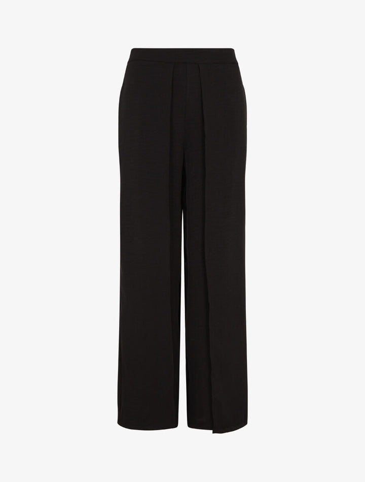 Pantalon fluide à double pans - Noir