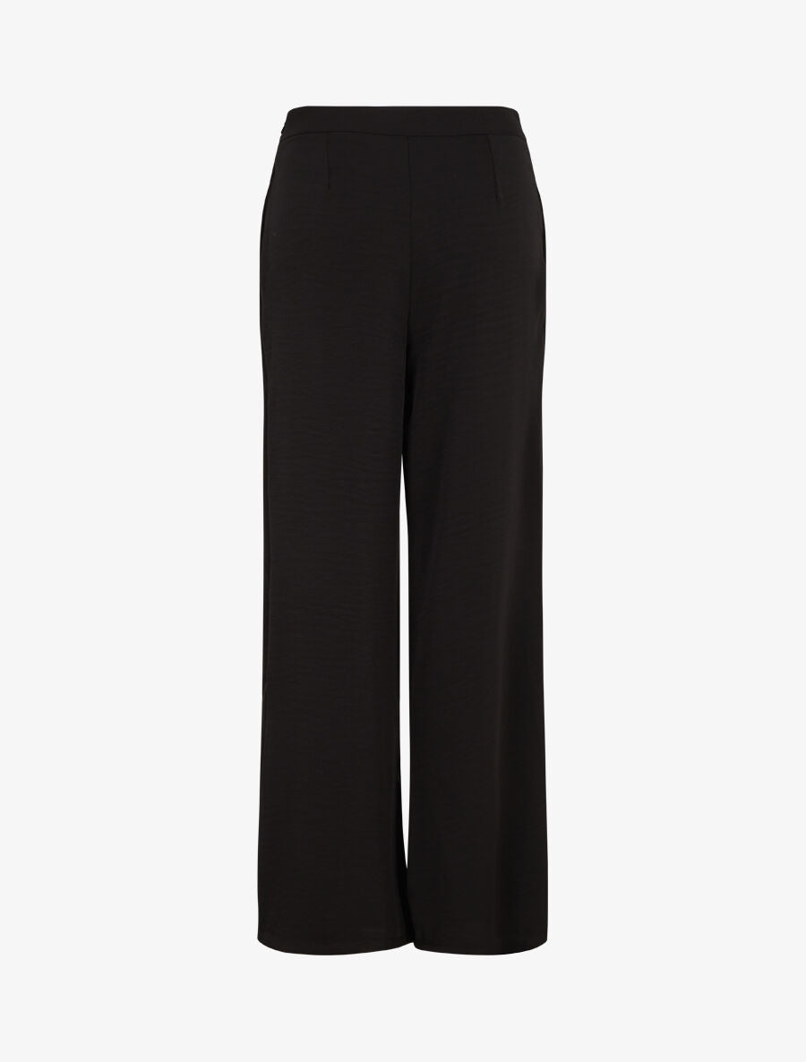 Pantalon fluide à double pans - Noir