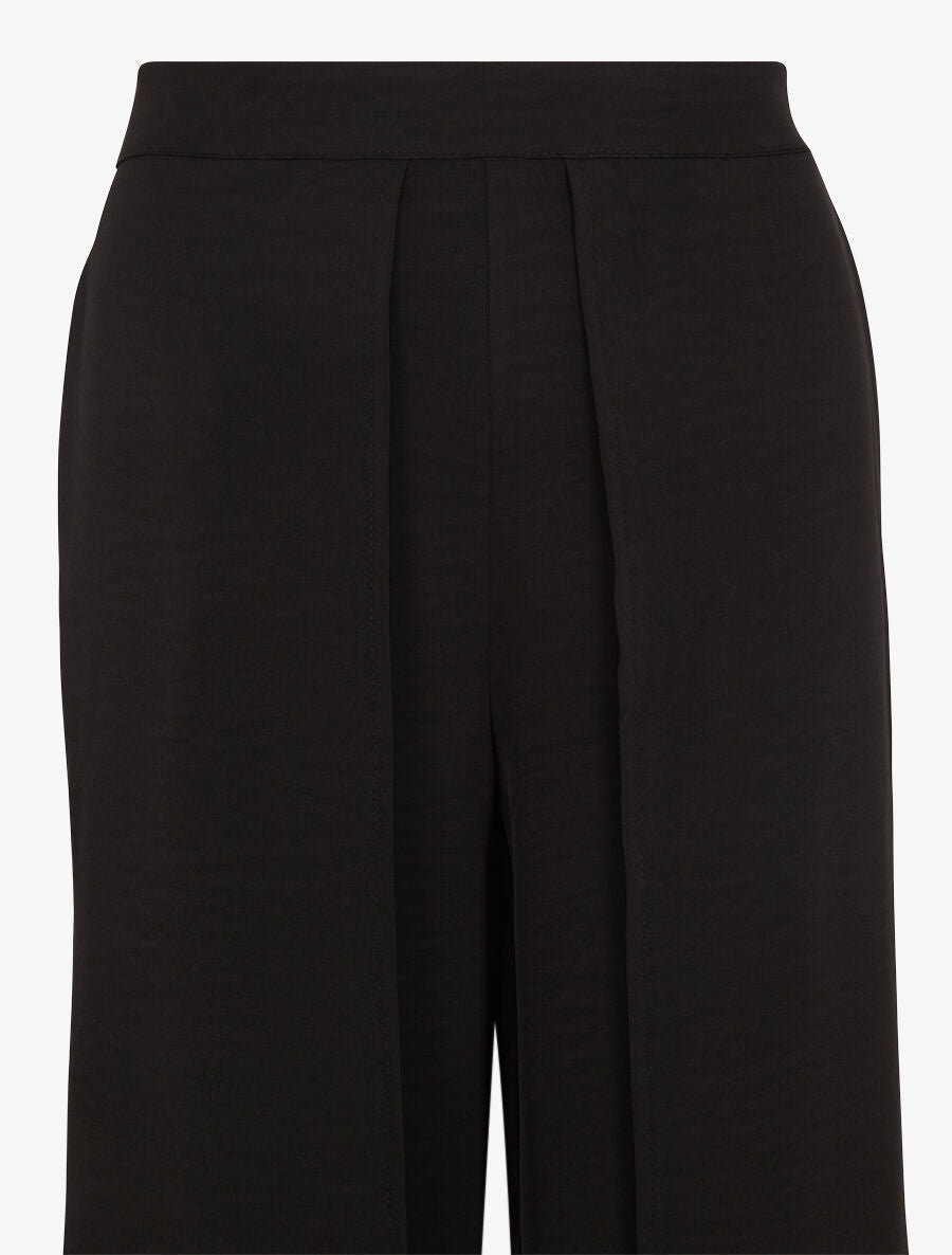 Pantalon fluide à double pans - Noir