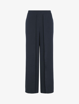 Pantalon fluide à double pans - Marine
