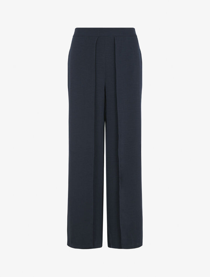 Pantalon fluide à double pans - Marine