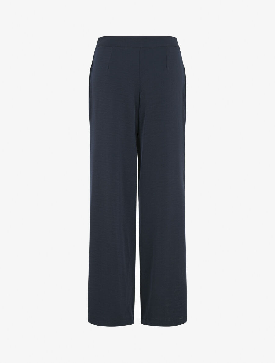 Pantalon fluide à double pans - Marine