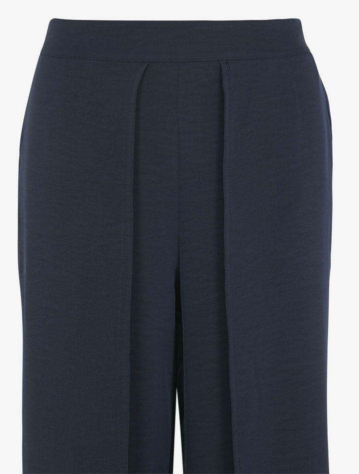 Pantalon fluide à double pans - Marine