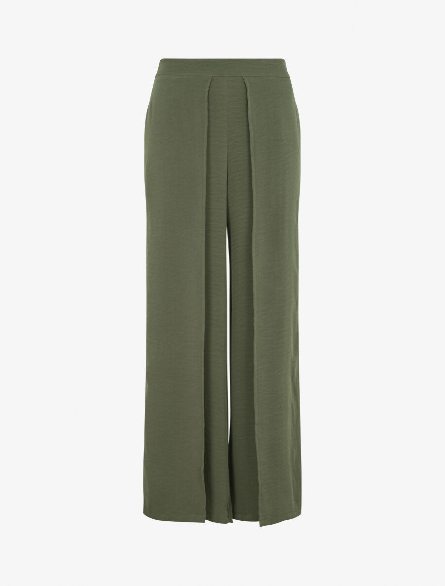 Pantalon fluide à double pans - Kaki