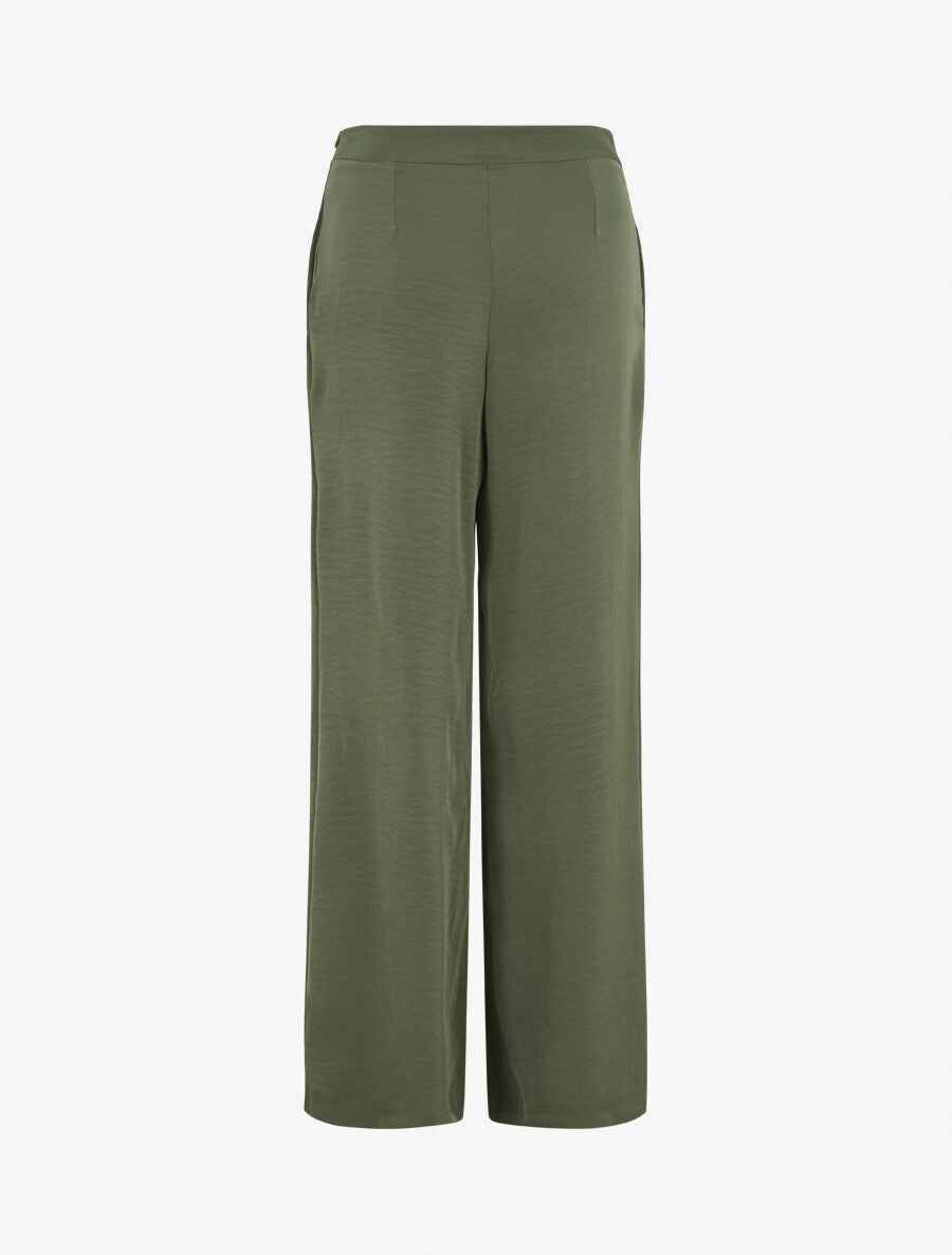 Pantalon fluide à double pans - Kaki