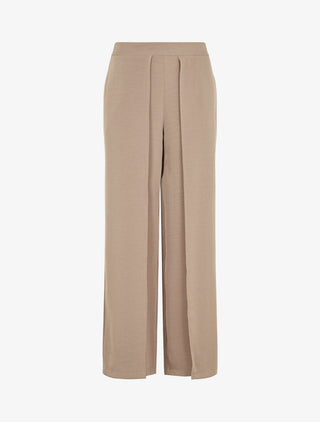 Pantalon fluide à double pans - Taupe