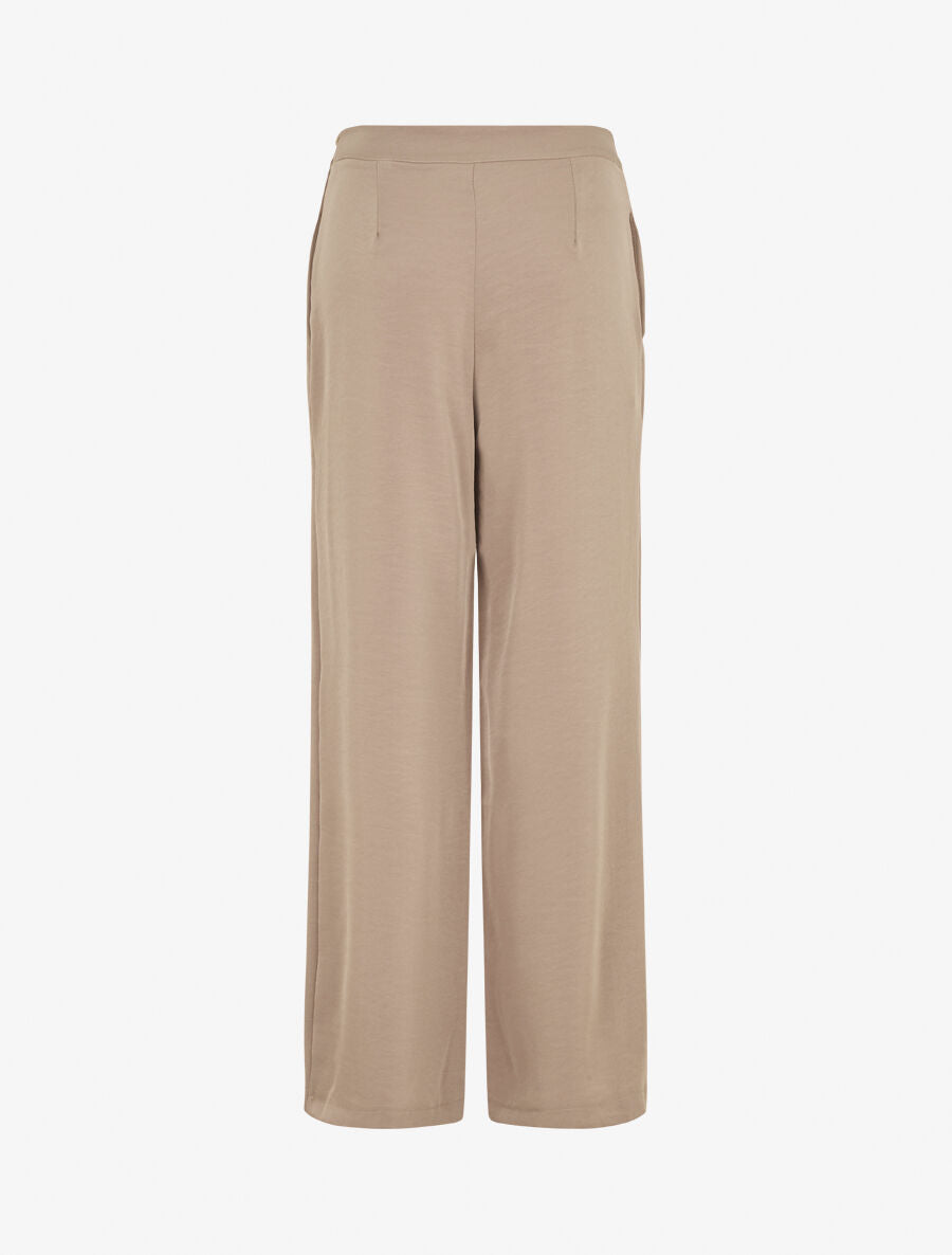 Pantalon fluide à double pans - Taupe