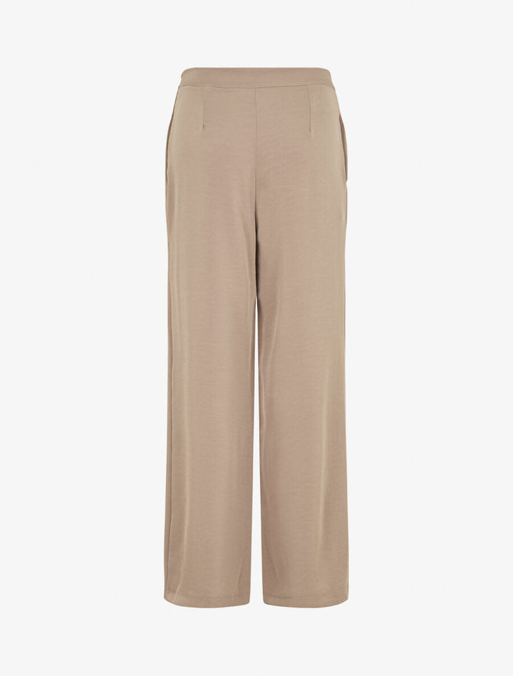 Pantalon fluide à double pans - Taupe