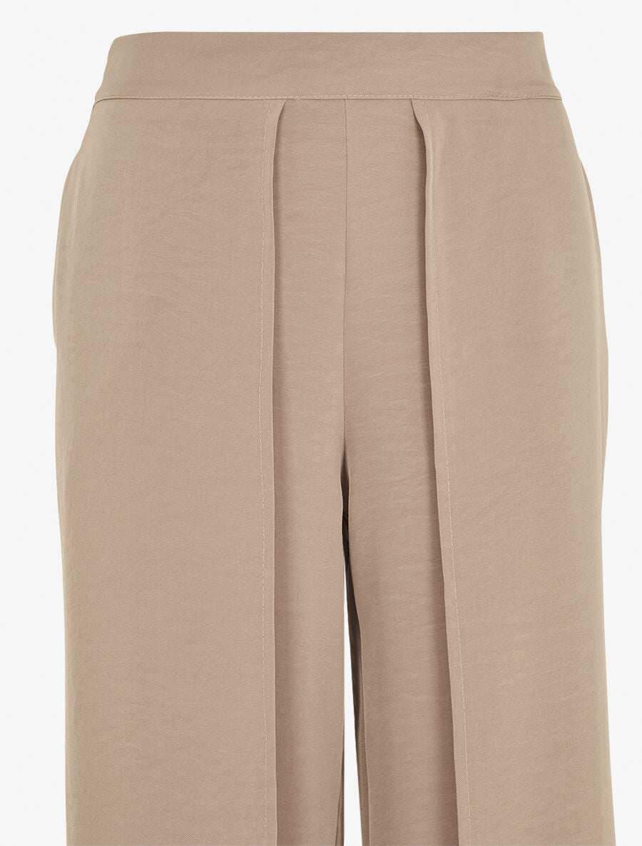 Pantalon fluide à double pans - Taupe