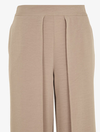 Pantalon fluide à double pans - Taupe