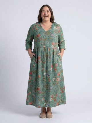Marina | Robe maxi fluide et élégante à imprimé floral
