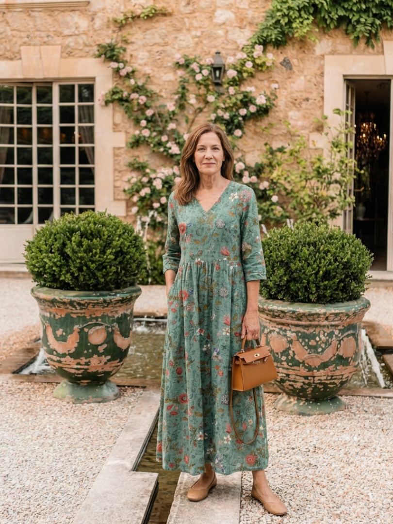 Marina | Robe maxi fluide et élégante à imprimé floral
