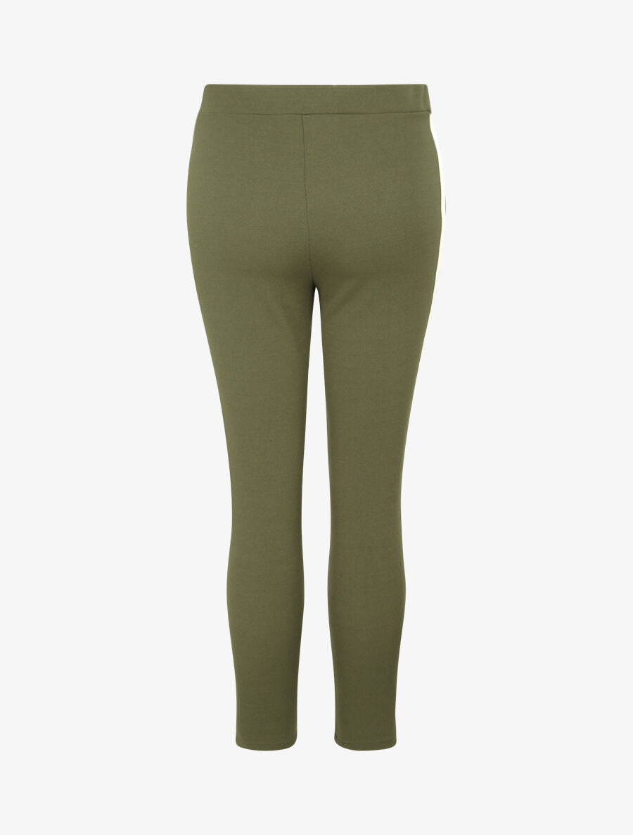 Pantalon jogger slim 7/8 taille haute - Kaki