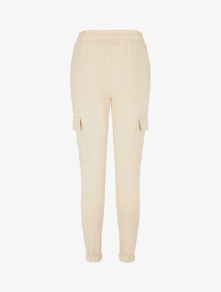 Jogging style cargo taille haute - Beige