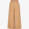 Pantalon ample taille haute uni - Camel