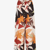 Pantalon ample imprimé grandes fleurs - Noir