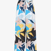 Pantalon ample imprimé grandes fleurs - Bleu