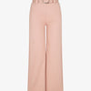 Pantalon droit taille haute uni - Rose pâle