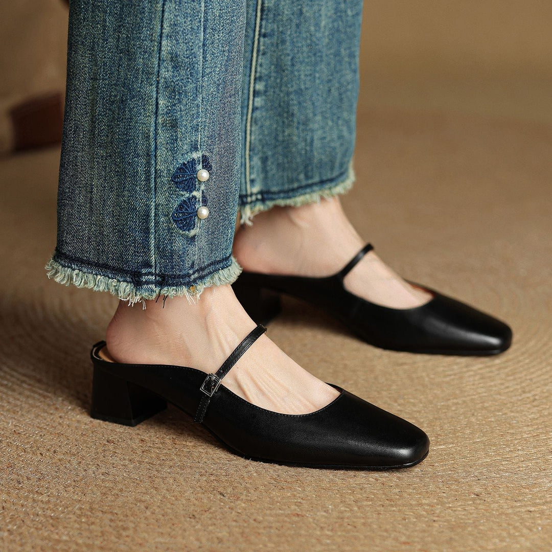 Aimée | Pantolettes en cuir