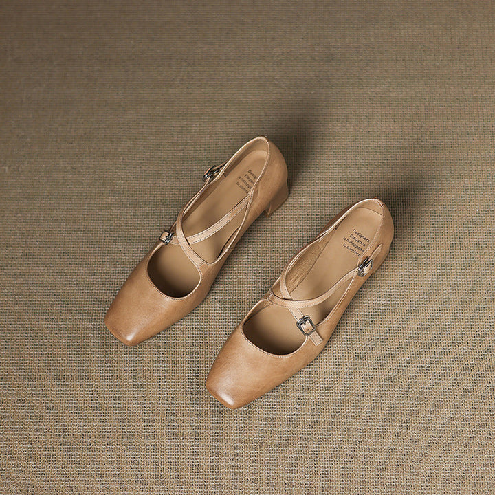 Béatrice | Leder Kitten Heels