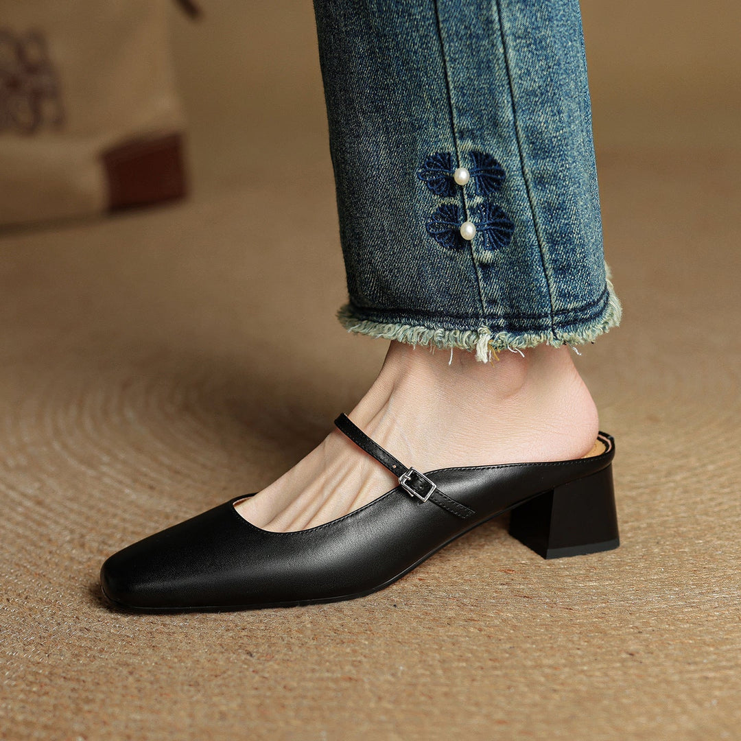 Aimée | Pantolettes en cuir