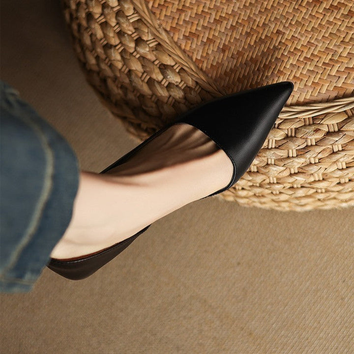 Arlette | Cuir Escarpins à Talon Kitten