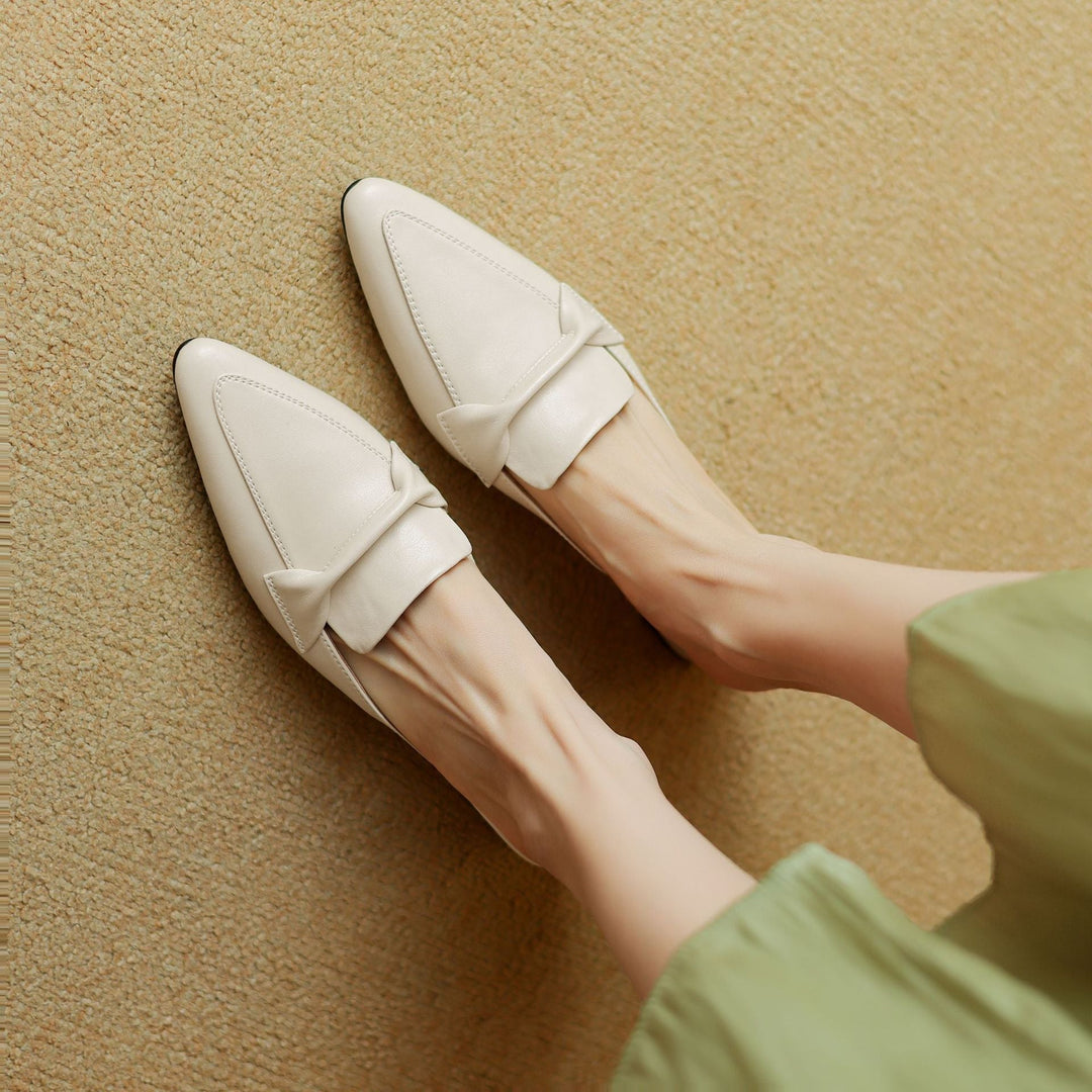 Anaïs | Mules en cuir à bout pointu
