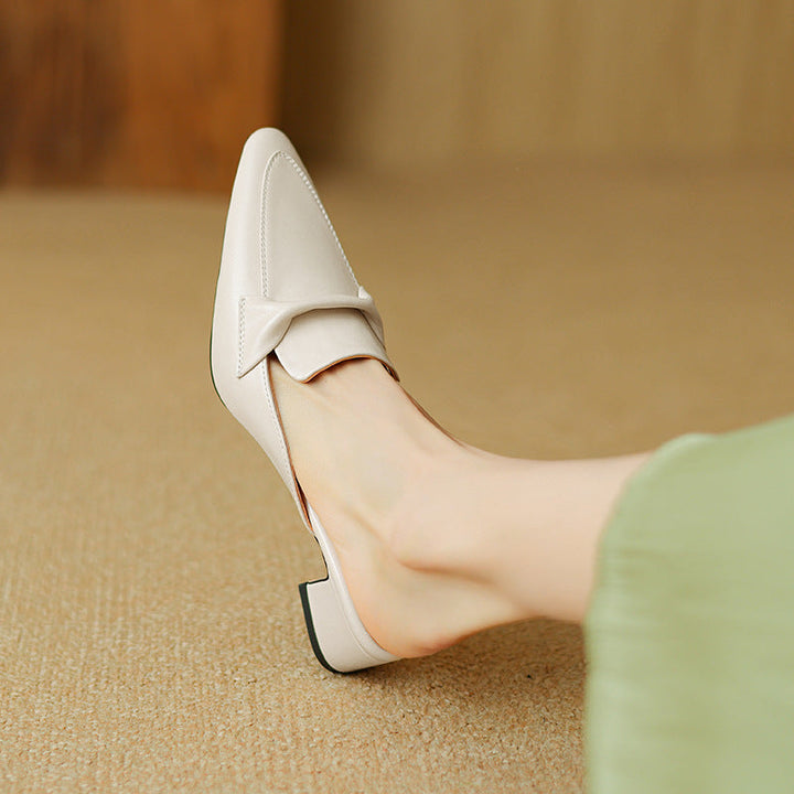 Anaïs | Mules en cuir à bout pointu