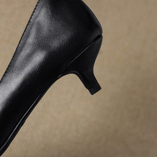Arlette | Cuir Escarpins à Talon Kitten