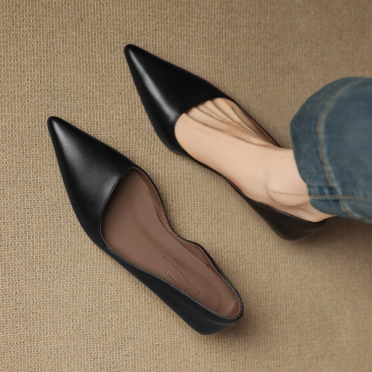 Arlette | Cuir Escarpins à Talon Kitten