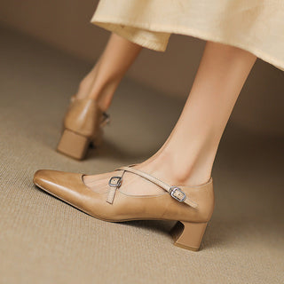 Béatrice | Leder Kitten Heels
