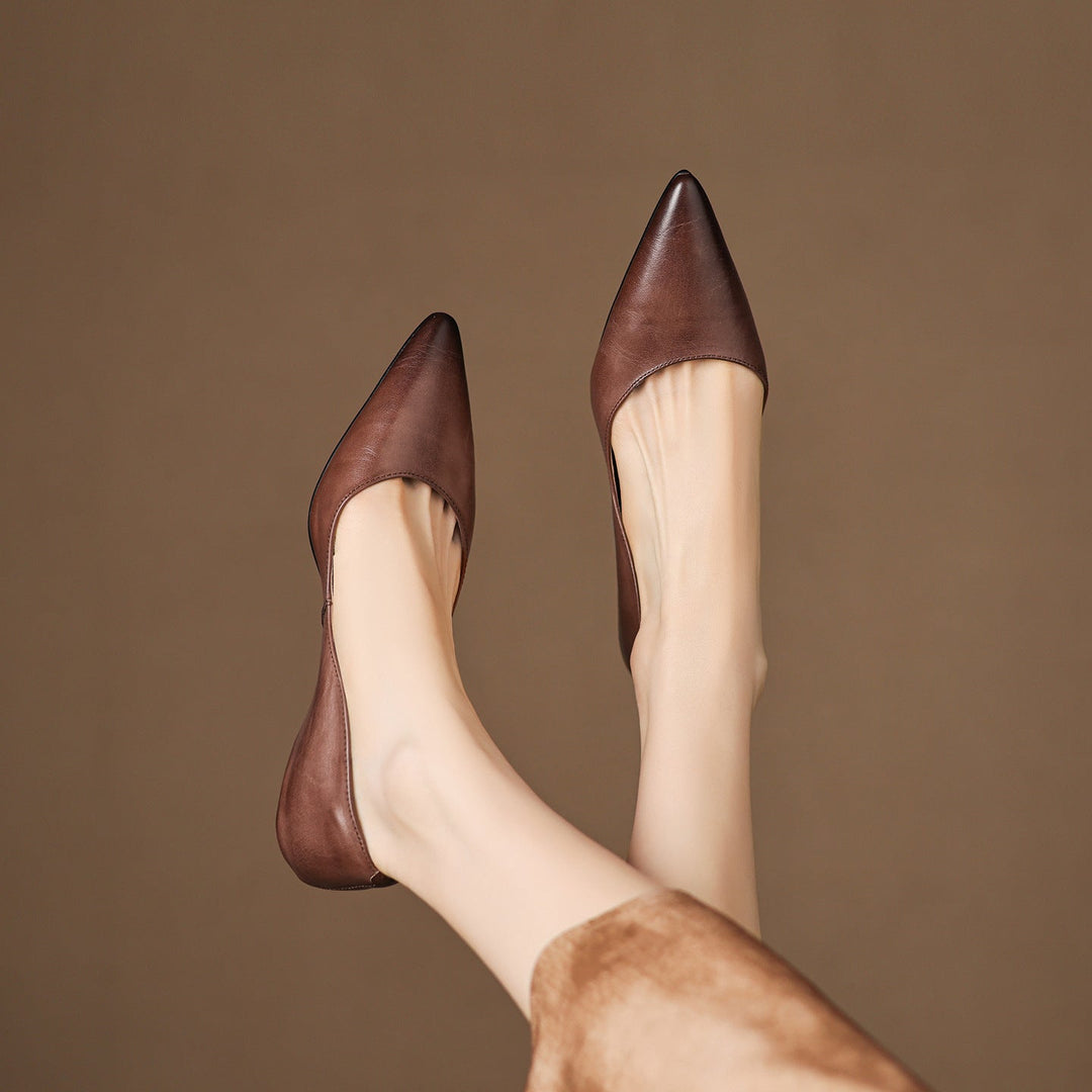 Andrée | Ballerines en Cuir Véritable