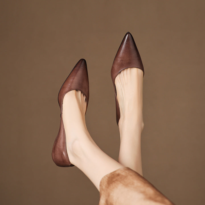 Andrée | Ballerines en Cuir Véritable