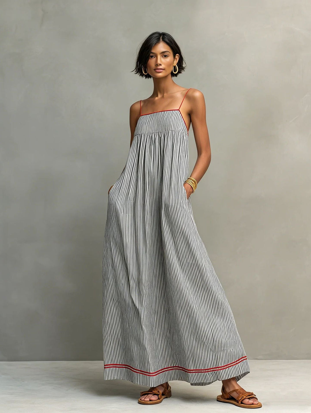 Amanda | Robe Longue Élégante Sans Manches