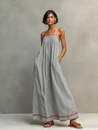 Amanda | Robe Longue Élégante Sans Manches