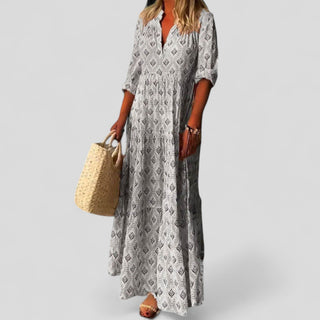Marcilia | Robe maxi élégante à motif ethnique