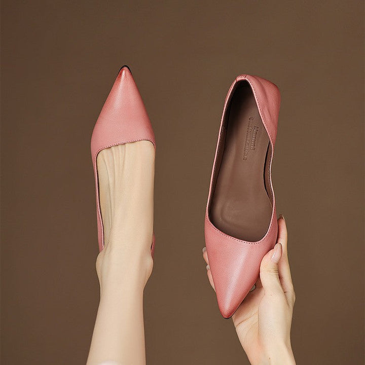 Arlette | Cuir Escarpins à Talon Kitten