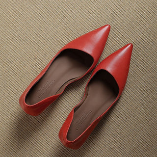 Arlette | Cuir Escarpins à Talon Kitten