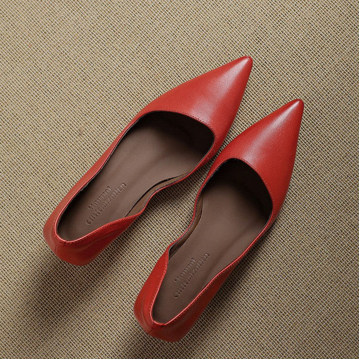Arlette | Cuir Escarpins à Talon Kitten