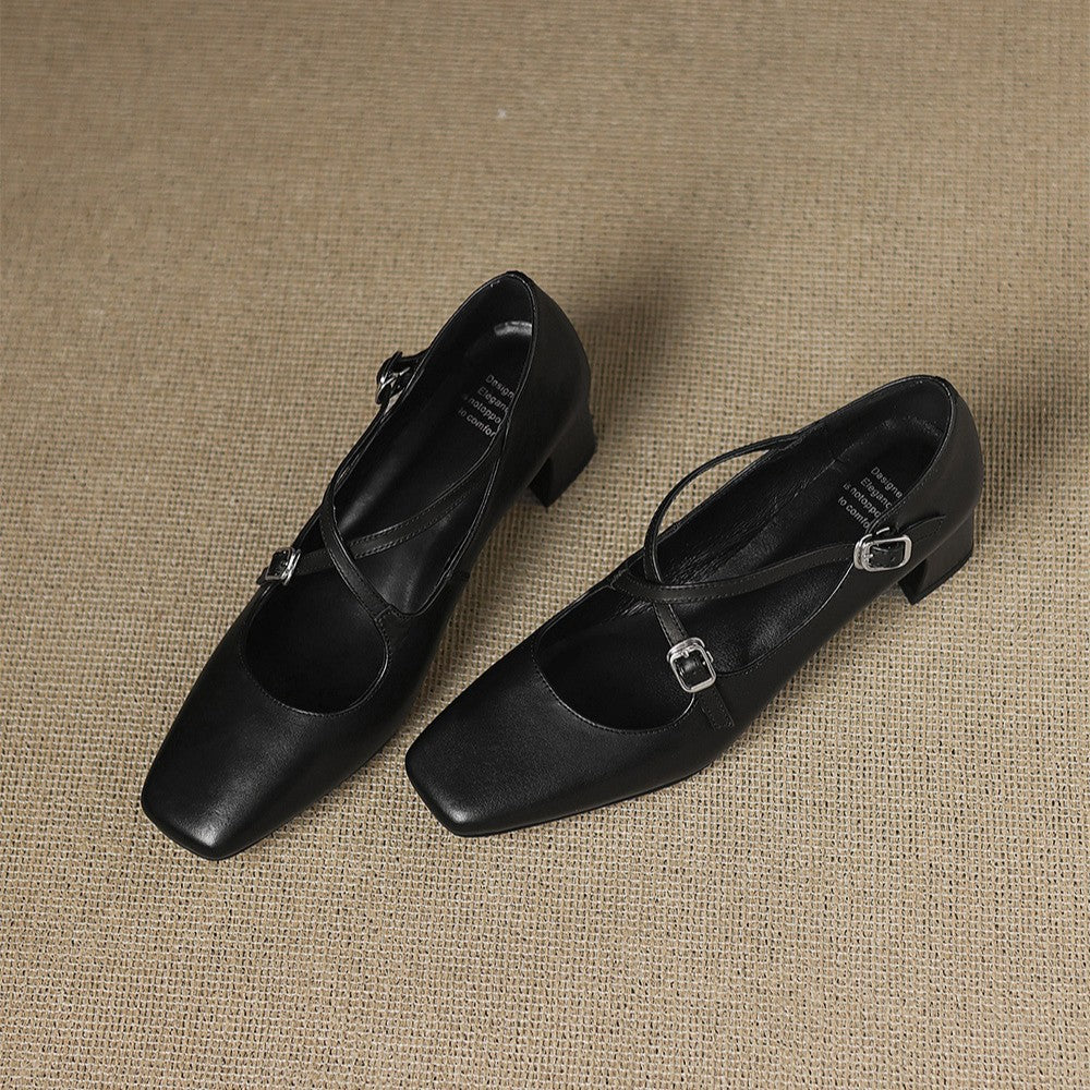 Béatrice | Leder Kitten Heels