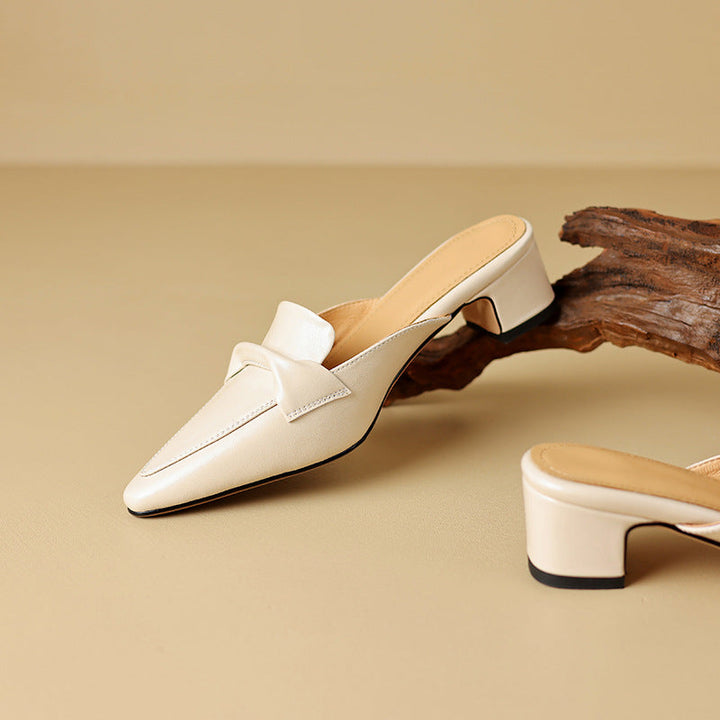 Anaïs | Mules en cuir à bout pointu