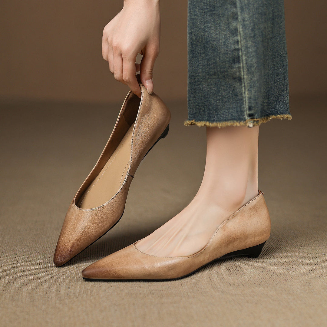 Andrée | Ballerines en Cuir Véritable