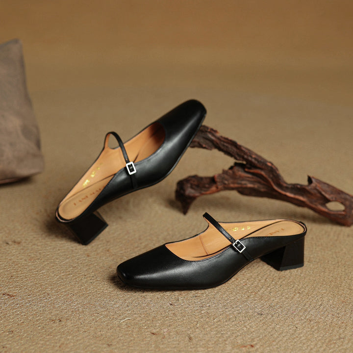 Aimée | Pantolettes en cuir