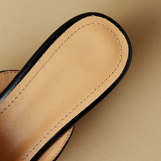 Anaïs | Mules en cuir à bout pointu