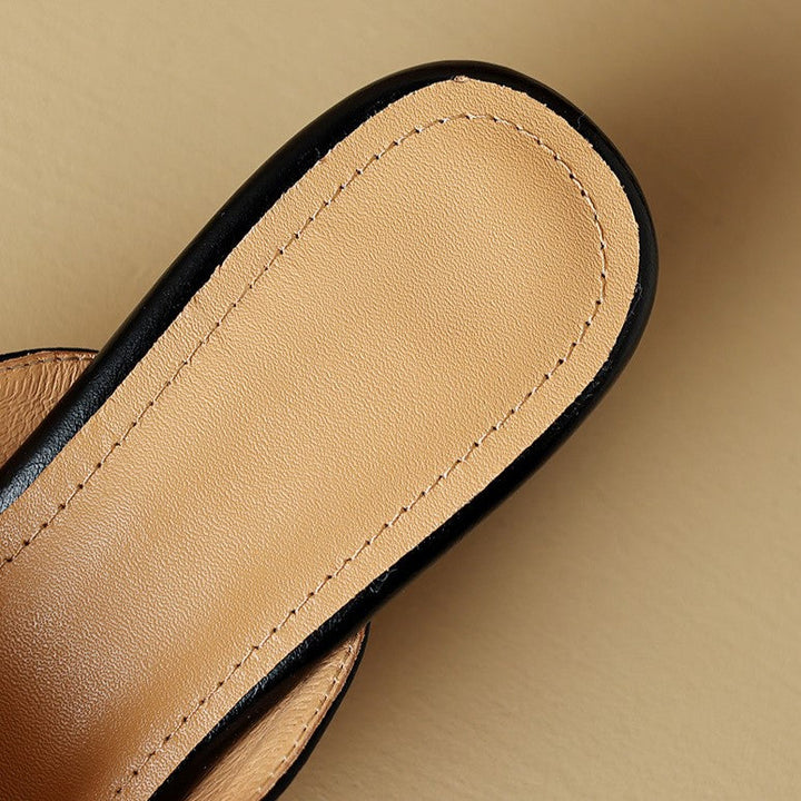Anaïs | Mules en cuir à bout pointu