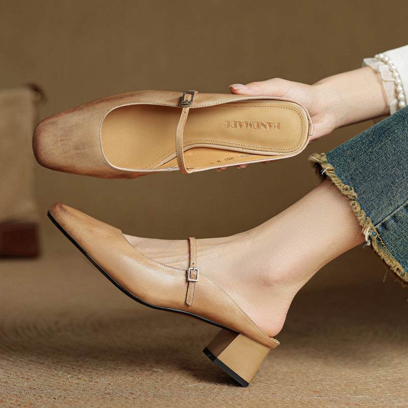 Aimée | Pantolettes en cuir