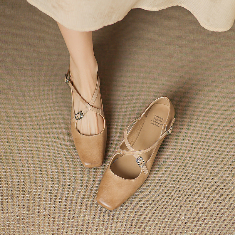 Béatrice | Leder Kitten Heels
