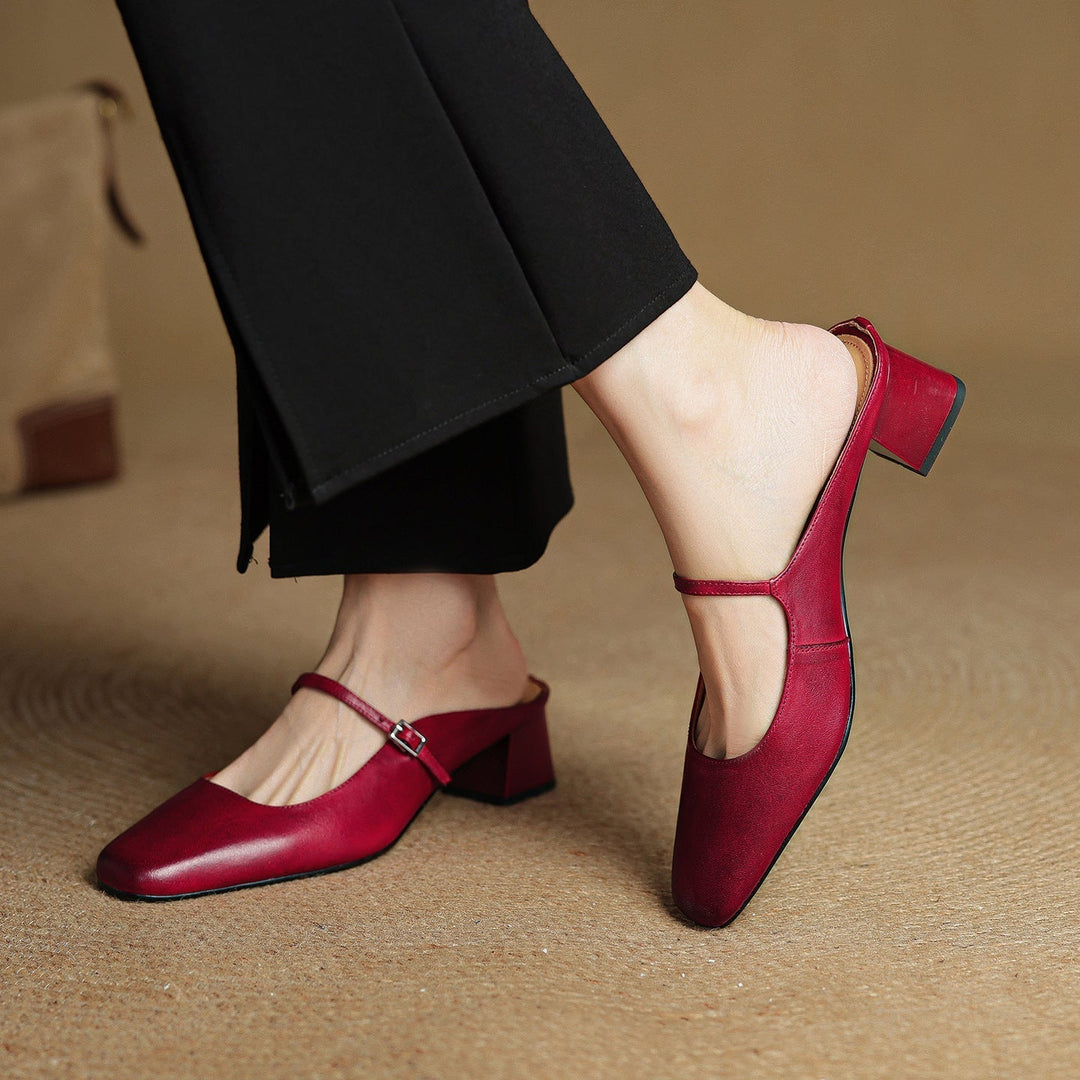 Aimée | Pantolettes en cuir