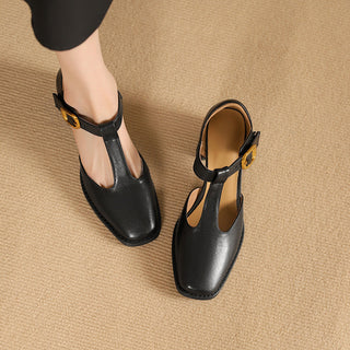 Marcele | T-Riemen Cuir Escarpins