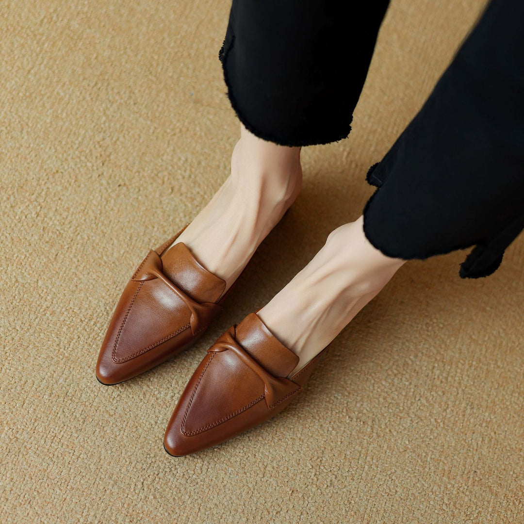 Anaïs | Mules en cuir à bout pointu